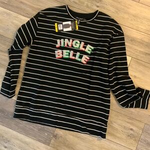 Ellen Tracy Black and White Kids Long Sleeve Tee